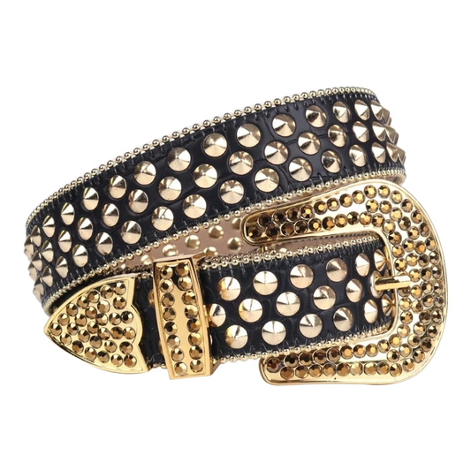 Infinity 4-Black and Gold Fully Studded