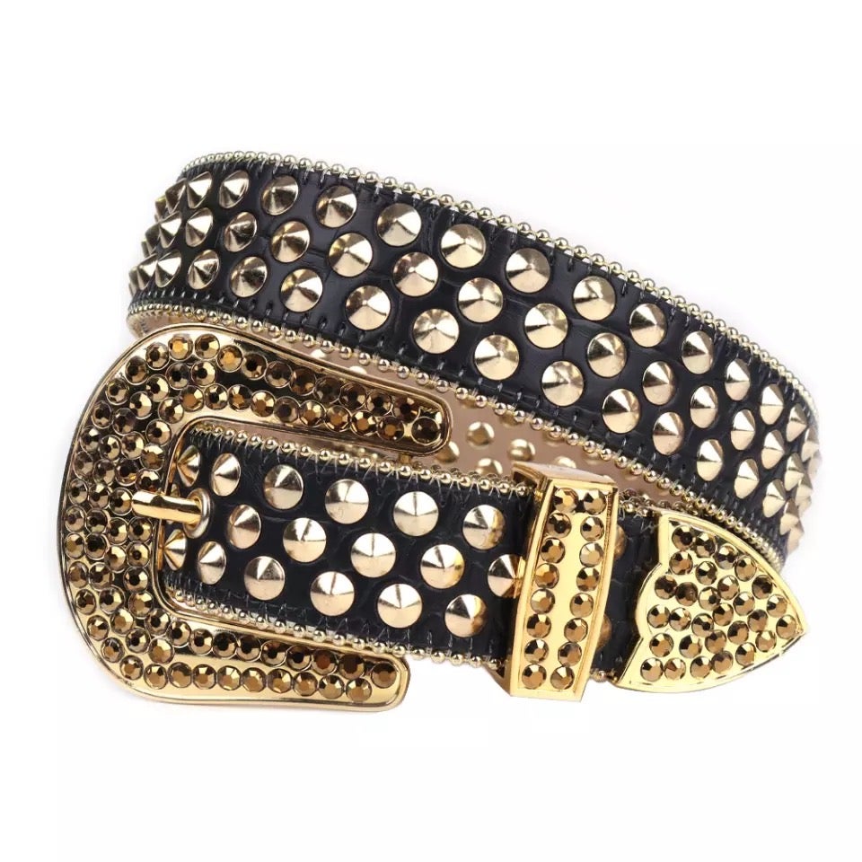 Infinity 4-Black and Gold Fully Studded
